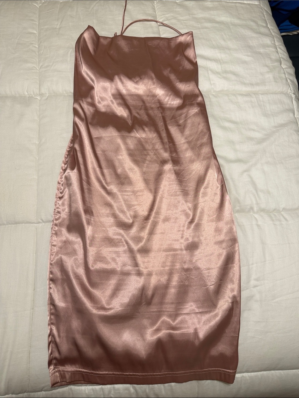 Satin Blush Pink Slip Dress
